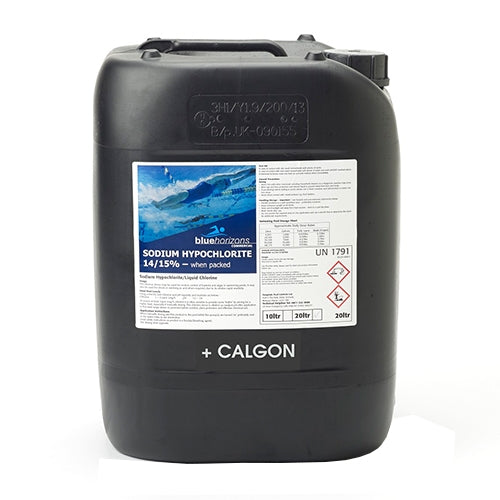 Blue Horizons Sodium Hypochlorite 14-15% + Calgon 20Ltr