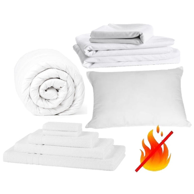 Flame Retardant (BS 7175) Bedding and Bath Pack