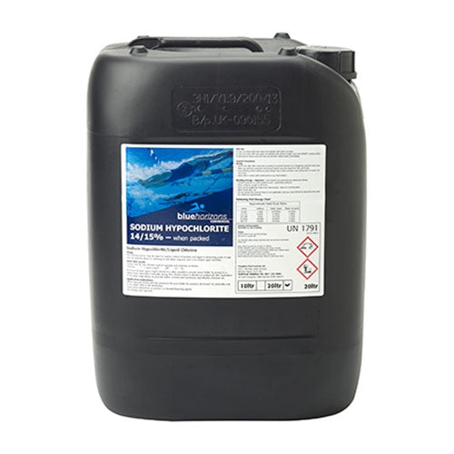 Blue Horizons Sodium Hypochlorite 14-15% (w/o Calgon) 20Ltr